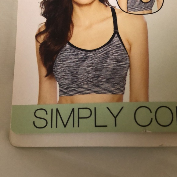 Bra sports womens new size XL 38C & 38D 67% polyester 25% nylon 8% spandex black - Picture 3 of 4